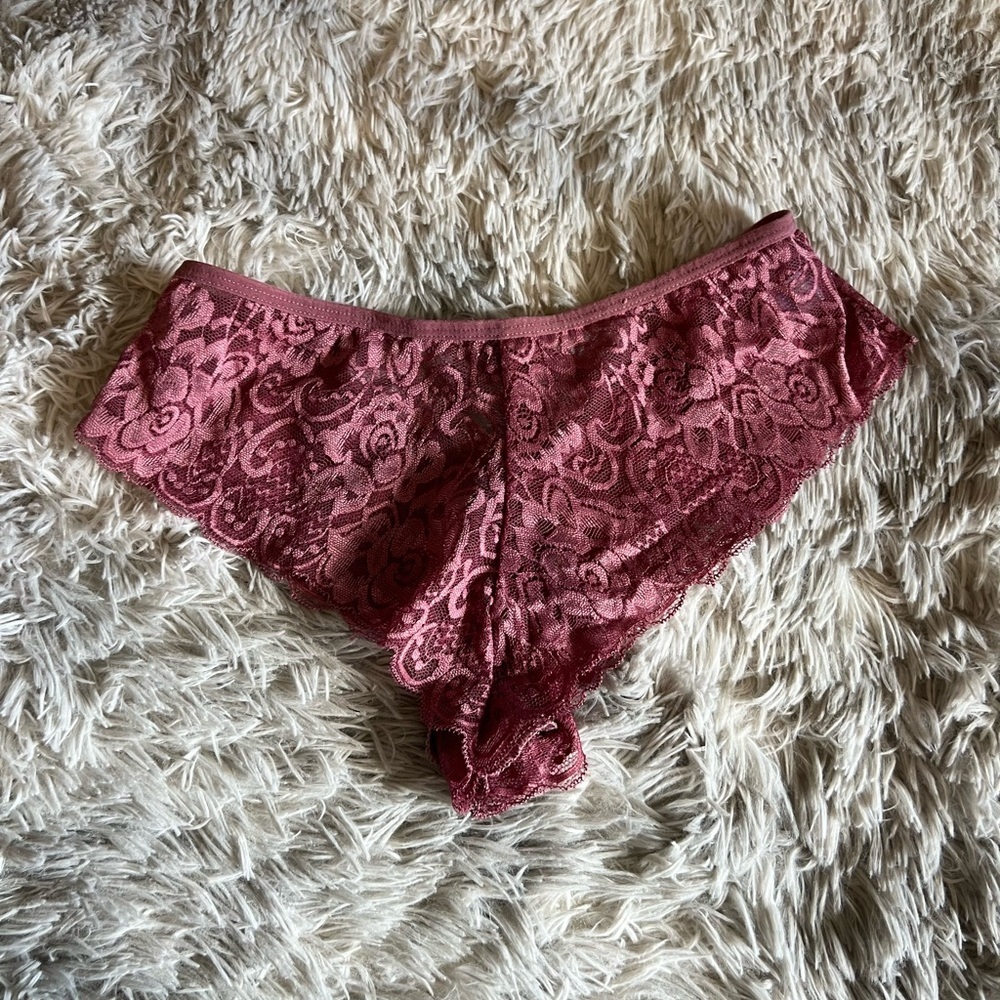 Prima Valentina pink lace cross back panties